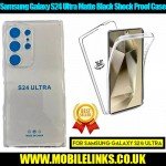 For Samsung Galaxy S24 Ultra Shockproof 360 Cover Front and Back Case CLEAR